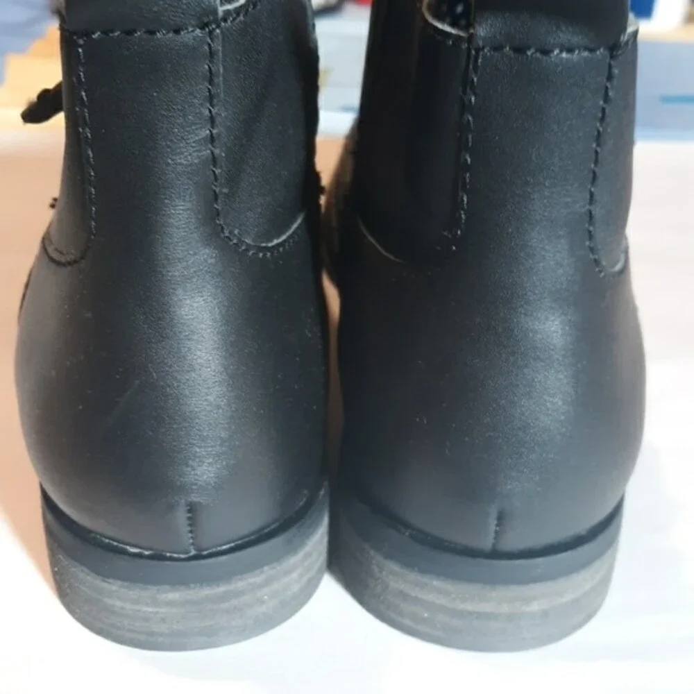 Kelsi Dagger Alaska Perforated Black Leather Booties 9.5 Ankle Boots